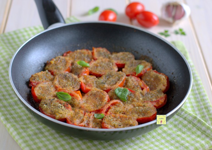 pomodorini gratinati in padella