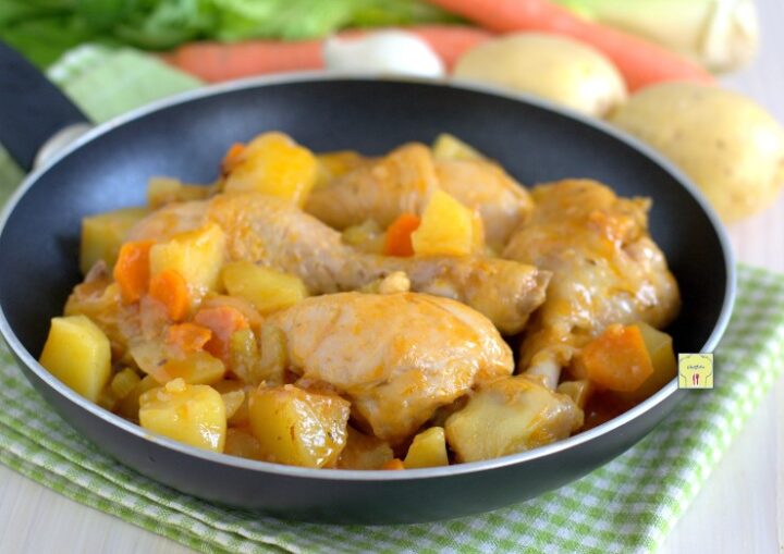 pollo in umido con patate