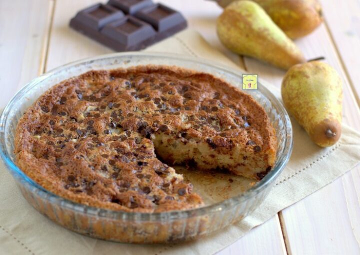 torta morbida pere e cioccolato
