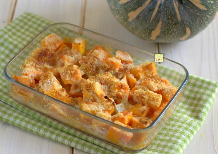 zucca al gorgonzola al forno
