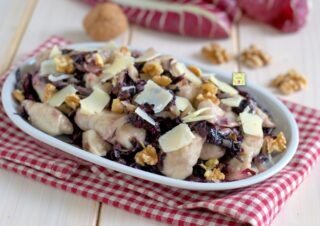 bocconcini di pollo al radicchio