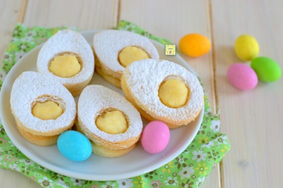 Biscotti uovo di Pasqua alla crema