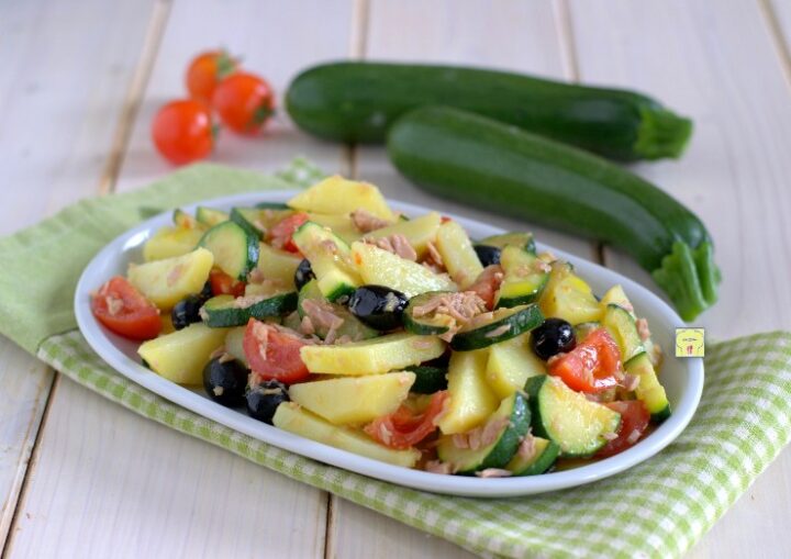 insalata di patate tonno e zucchine