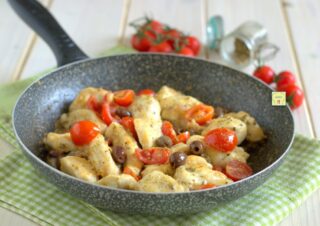 bocconcini di pollo alla mediterranea
