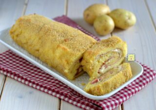 polpettone di patate scamorza e speck