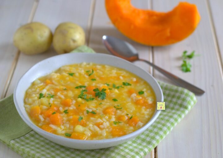 minestra di riso zucca e patate