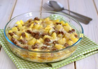 sformato con salsiccia e patate