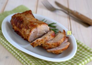 arrosto di maiale in friggitrice ad aria