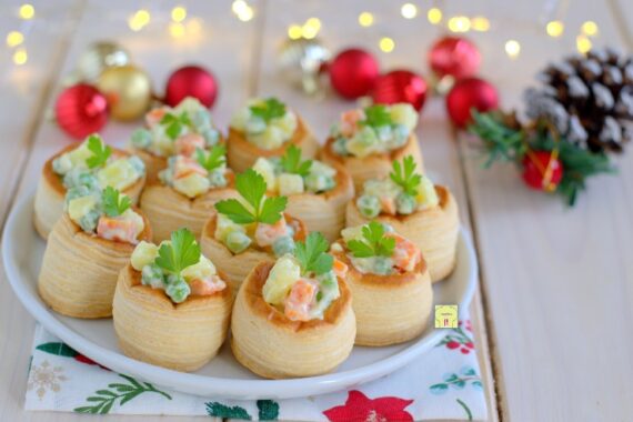 Vol au vent con insalata russa