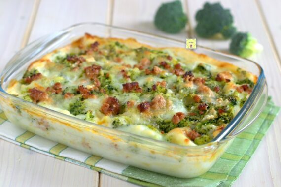 Lasagne broccoli e salsiccia