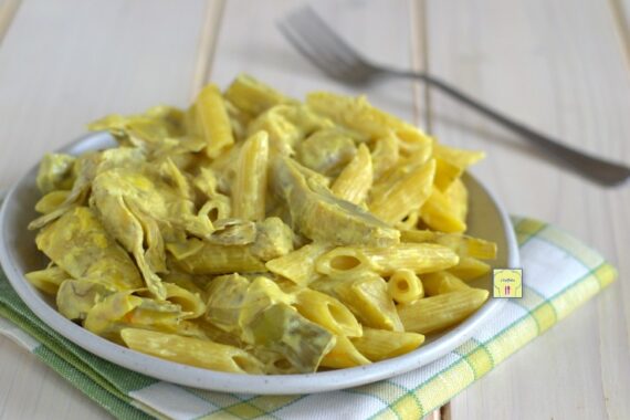 Pasta cremosa carciofi e zafferano