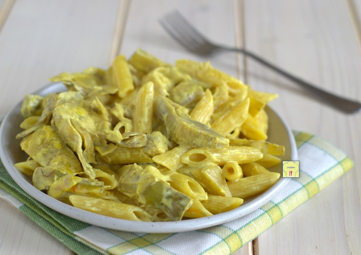 pasta cremosa carciofi e zafferano