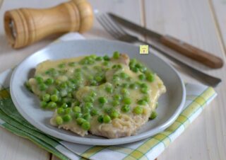 scaloppine di lonza coi piselli