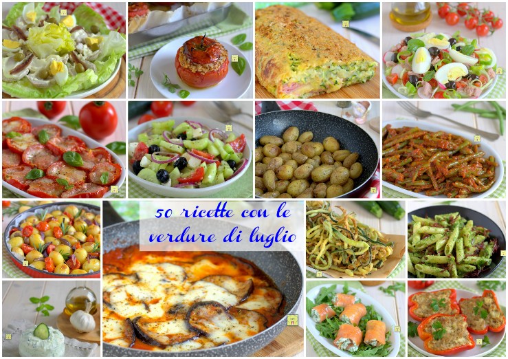 50 ricette con le verdure di luglio
