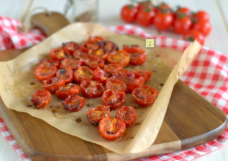 pomodorini confit in friggitrice ad aria
