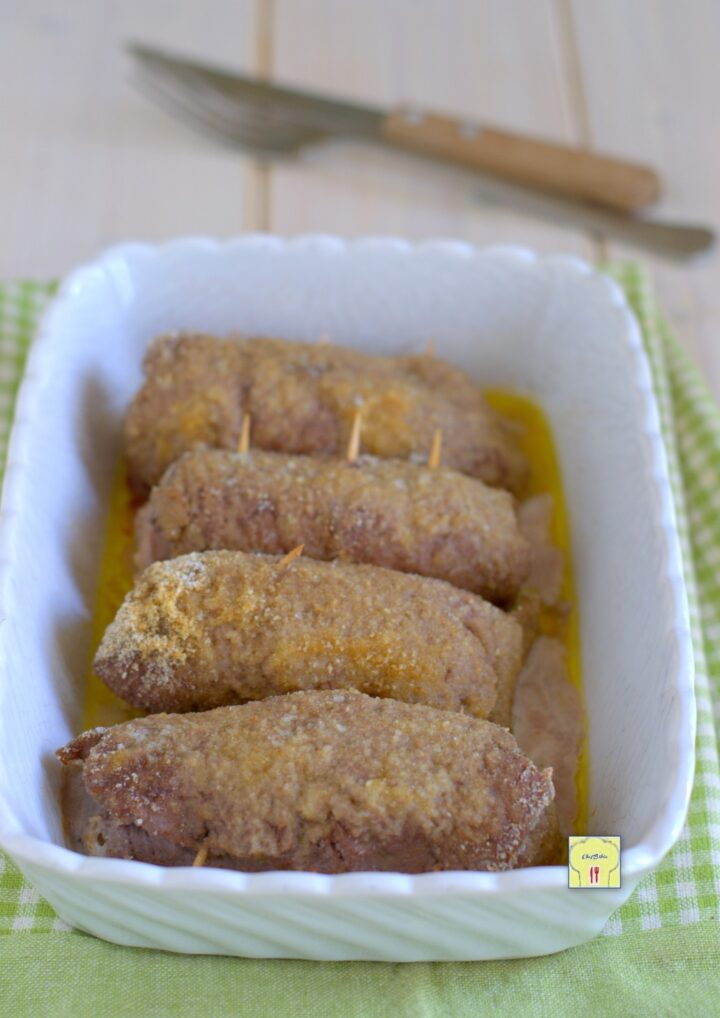 involtini di vitello con prosciutto e mozzarella gp