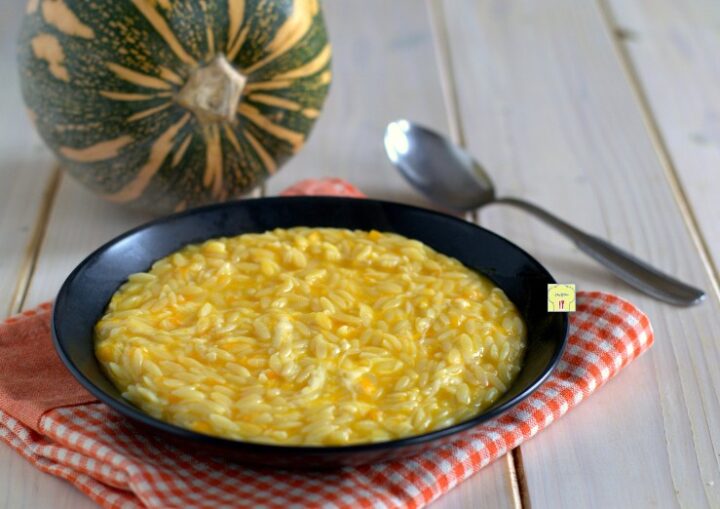 risoni alla zucca cremosi