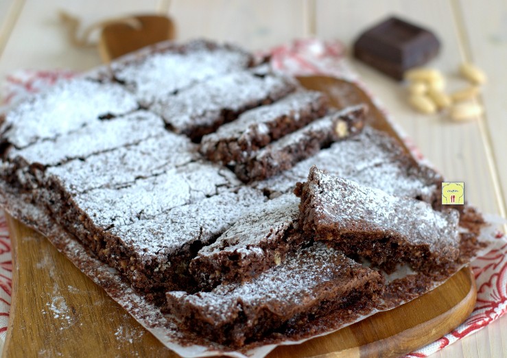 brownies mandorle e cioccolato