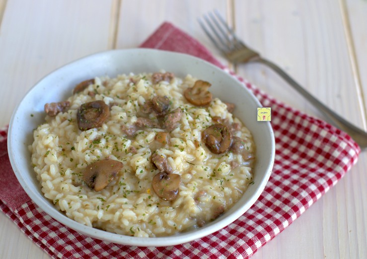 risotto funghi e salsiccia