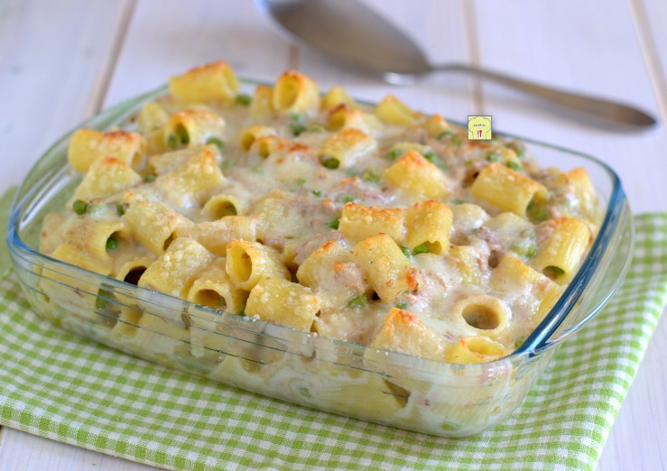 pasta al forno tonno e piselli