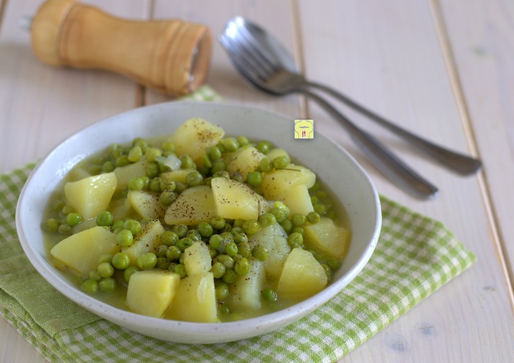 patate e piselli in umido