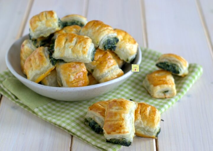 salatini di sfoglia ricotta e spinaci