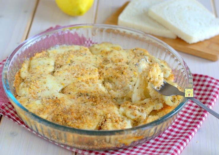 mozzarella al forno su base croccante