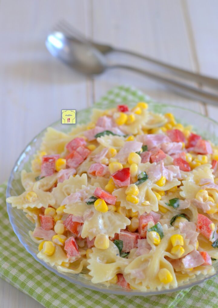 insalata di pasta prosciutto e mais gp