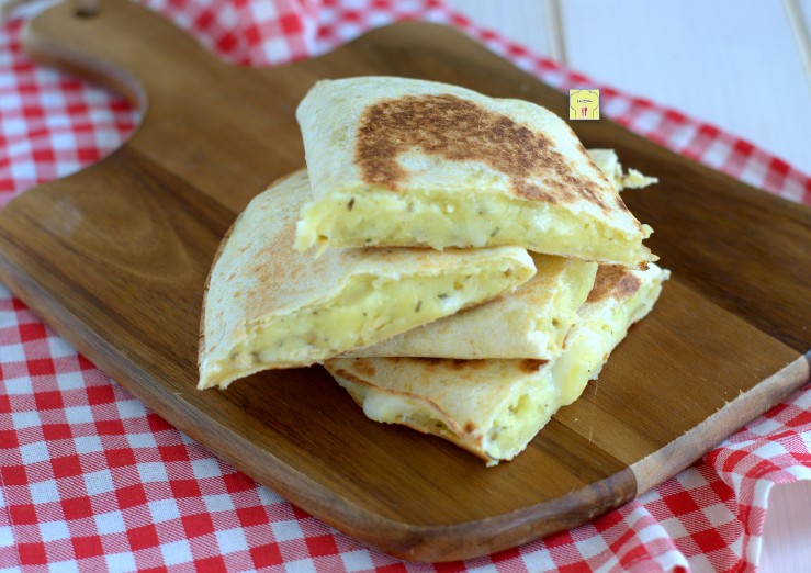 piadine farcite con purea di patate