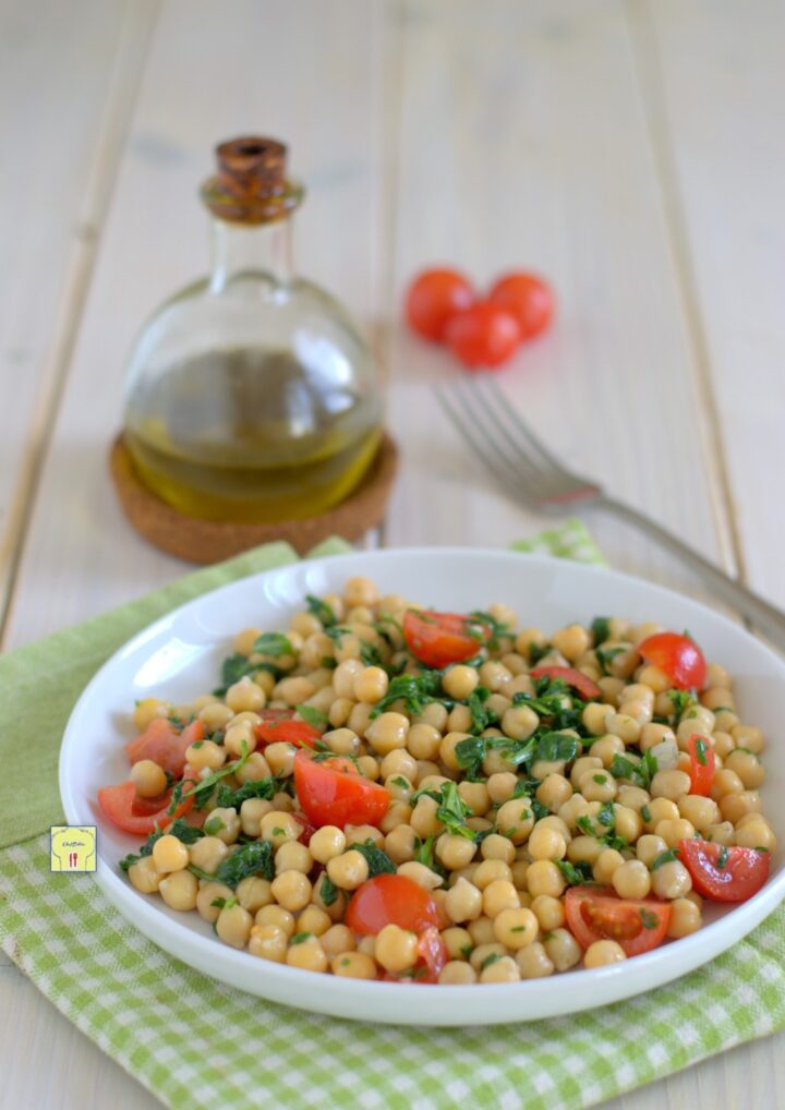 insalata di ceci rucola e pomodorini gp