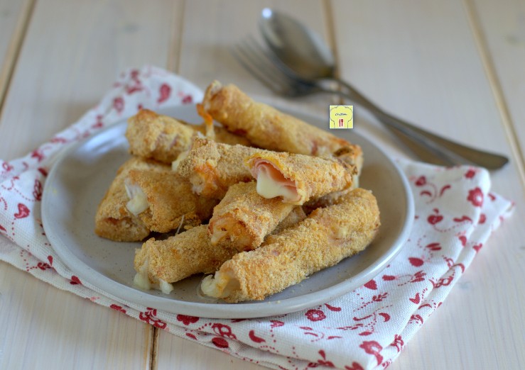 involtini prosciutto e scamorza in friggitrice ad aria