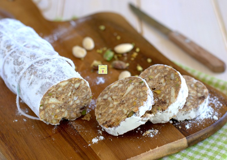 salame dolce al pistacchio