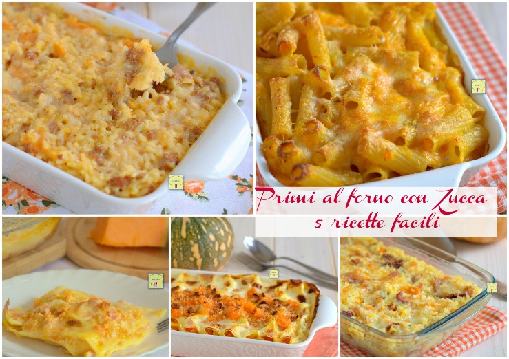 Primi al forno con Zucca 5 ricette facili