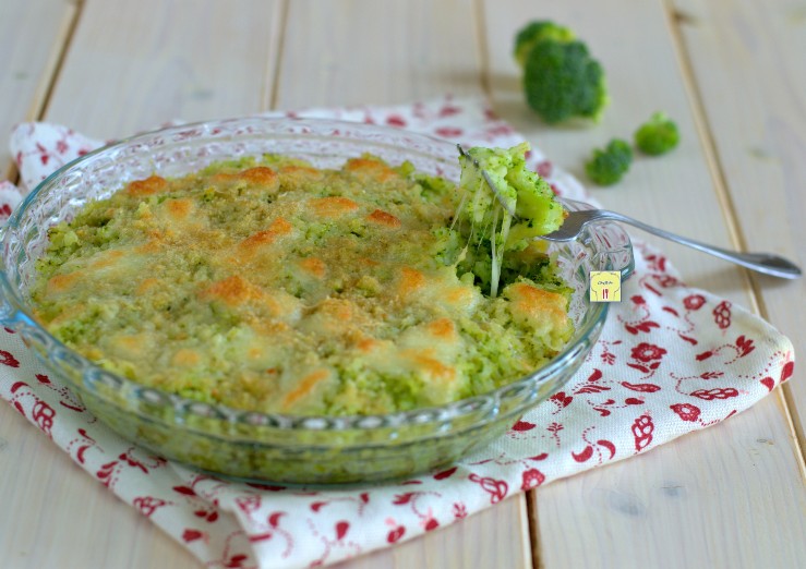riso al forno broccoli e mozzarella