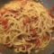 Pasta con cannolicchi o capelunghe e pomodorini.