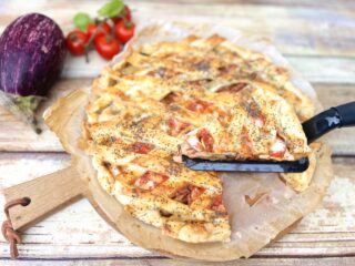 Torta salata con melanzane grigliate