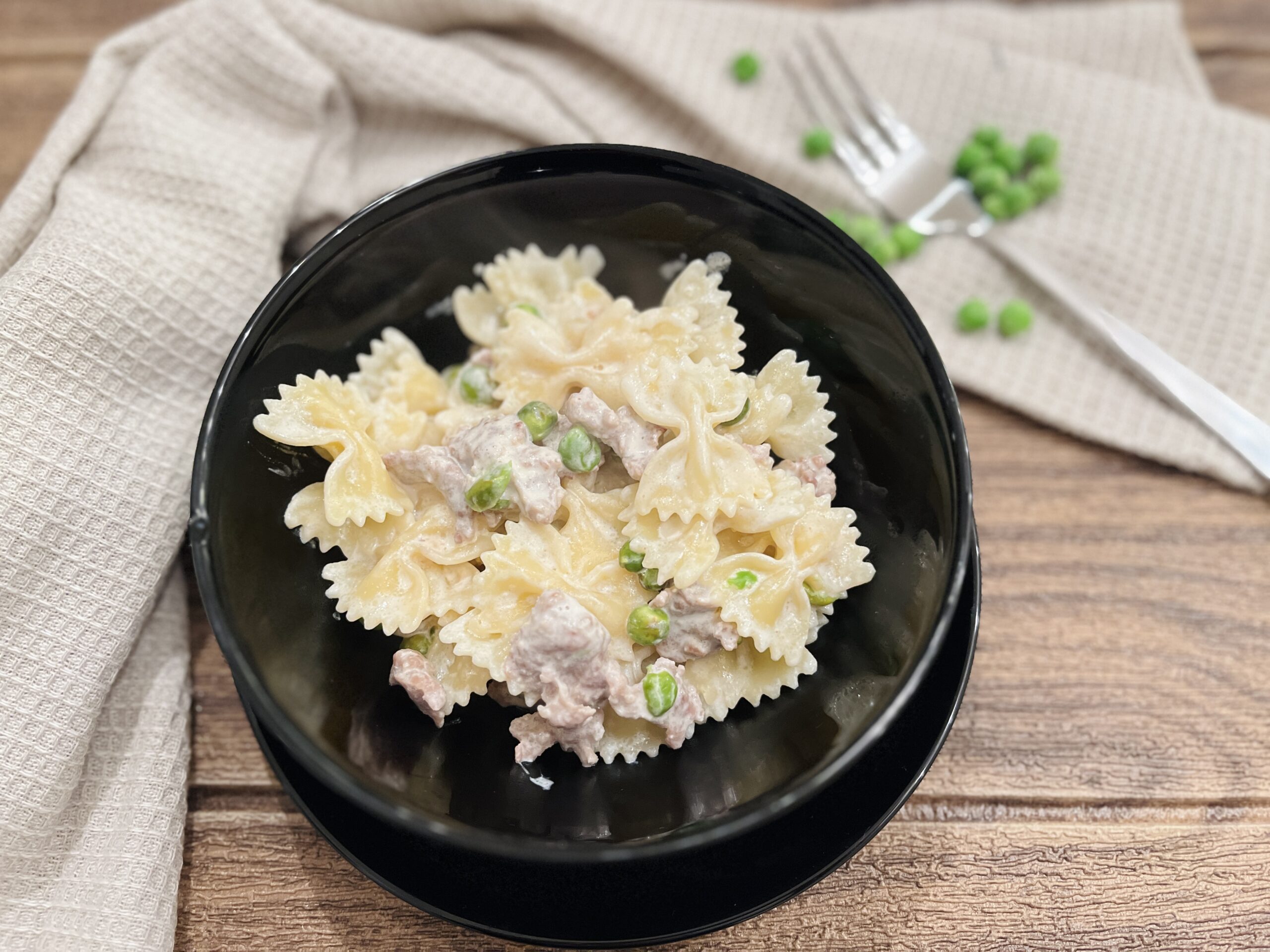 Farfalle Cremose Con Salsiccia E Piselli Clapfood