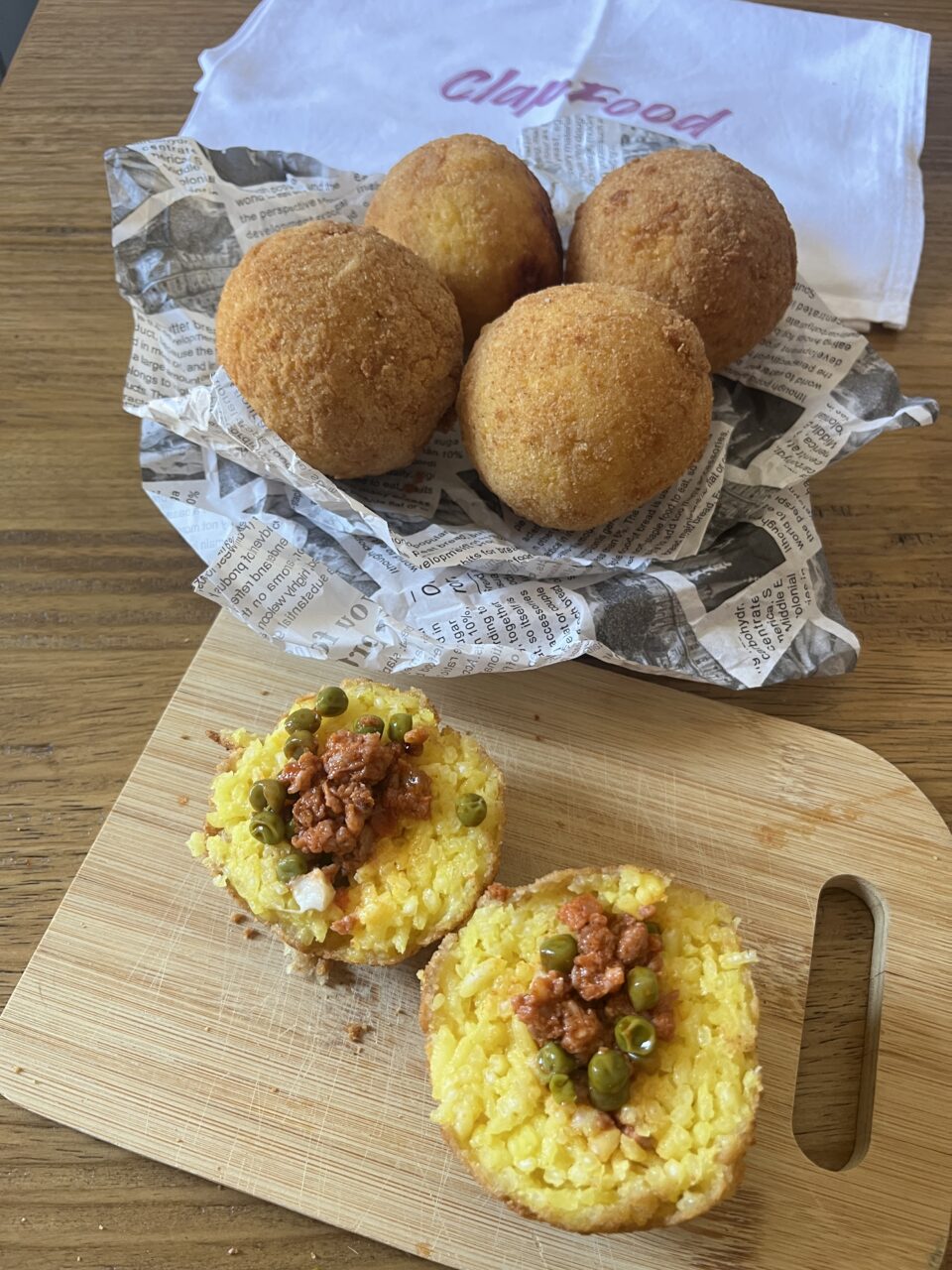 Arancini al ragù con il trucco