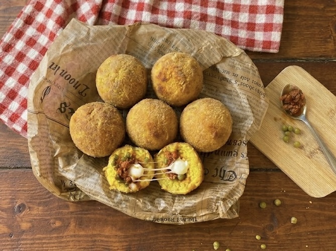 Arancini al ragù con il trucco