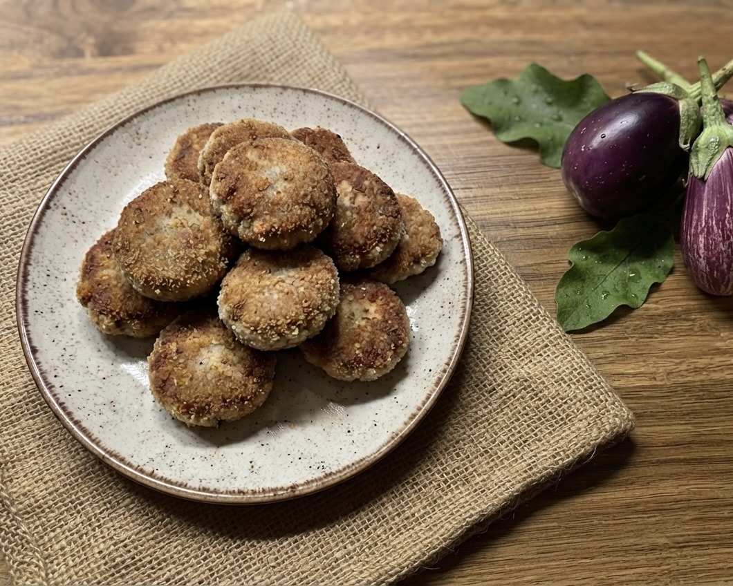 Polpette di melanzane in friggitrice ad aria
