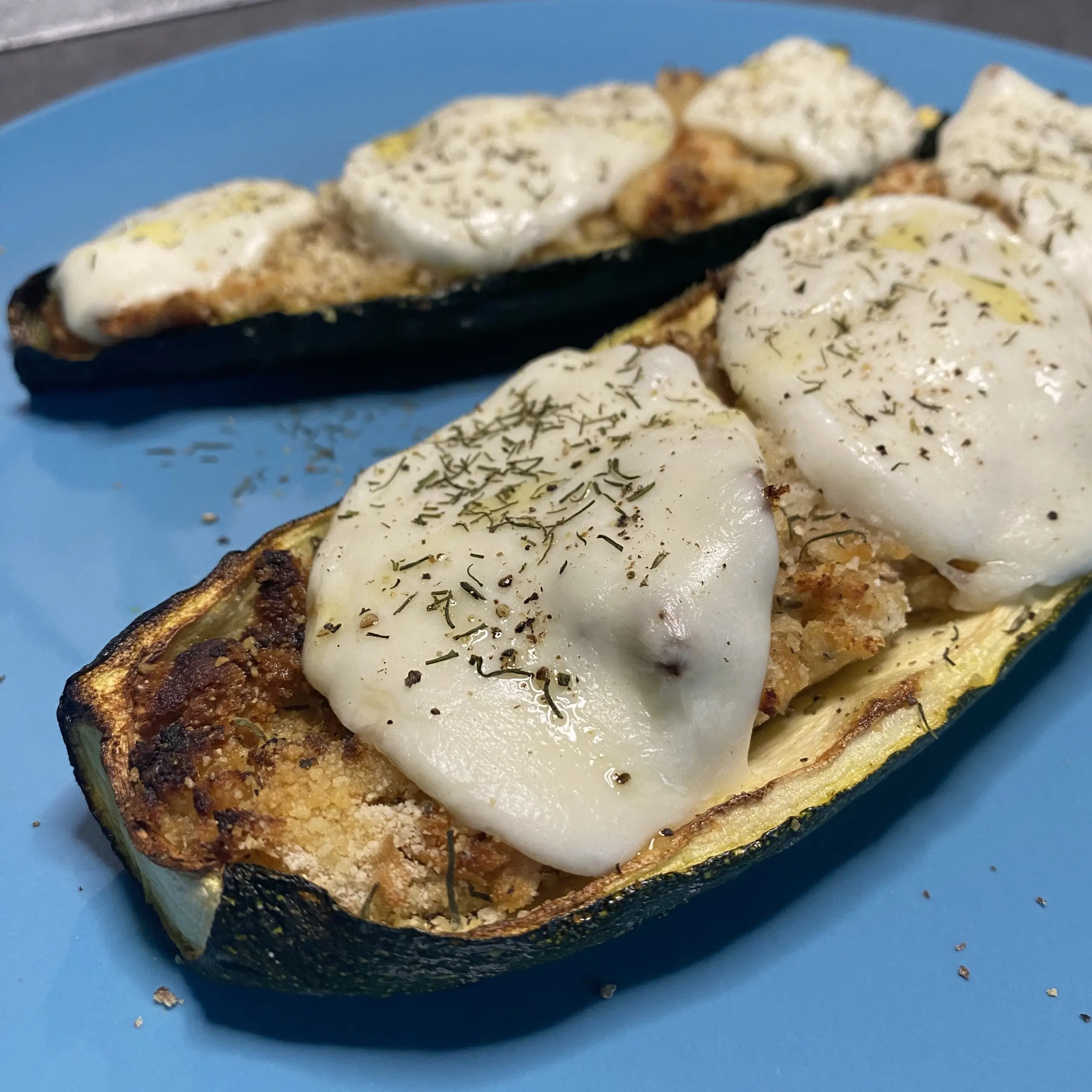 Zucchine ripiene in friggitrice ad aria - Belle Ricette