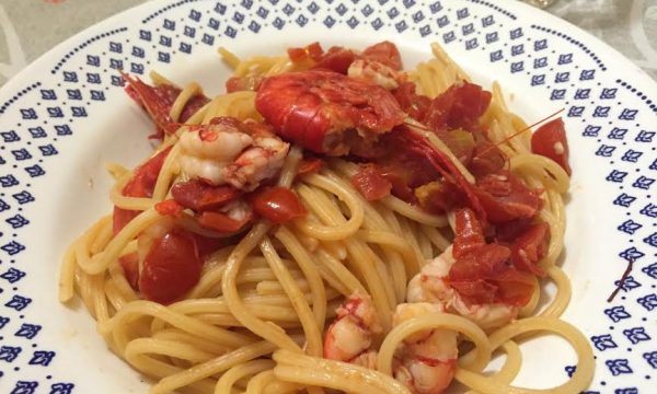 Spaghettata con gamberi di Mazara del Vallo