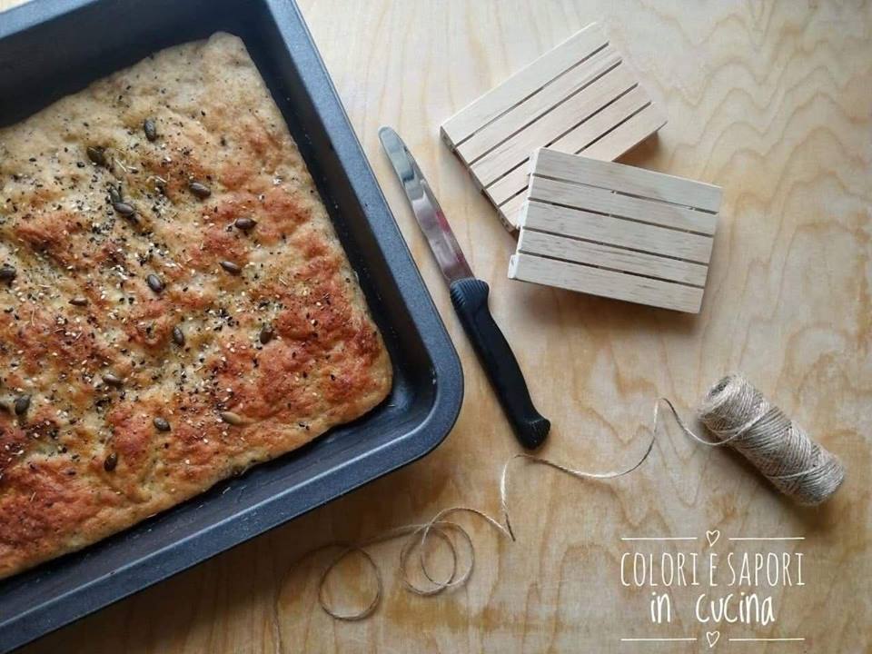 focaccia integrale ai semi