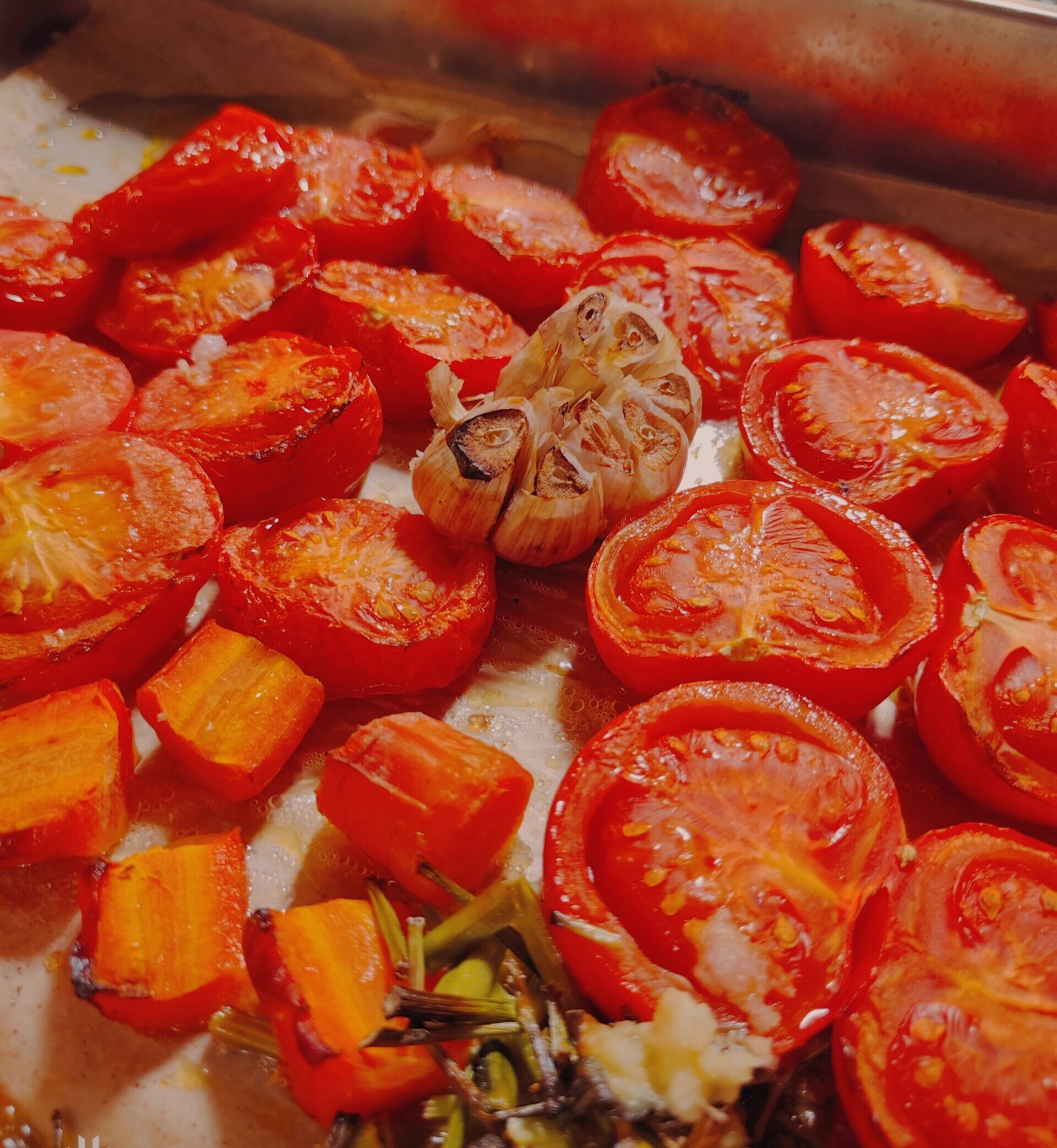 roasted tomato veggie sauce with summer herbs gluten free vegan