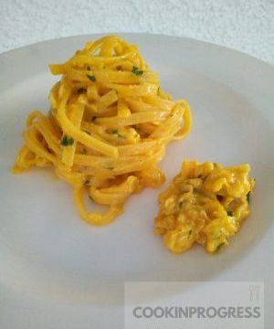 Tagliolini di pasta fresca all’ombrina
