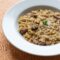 Risotto con salsiccia e funghi porcini