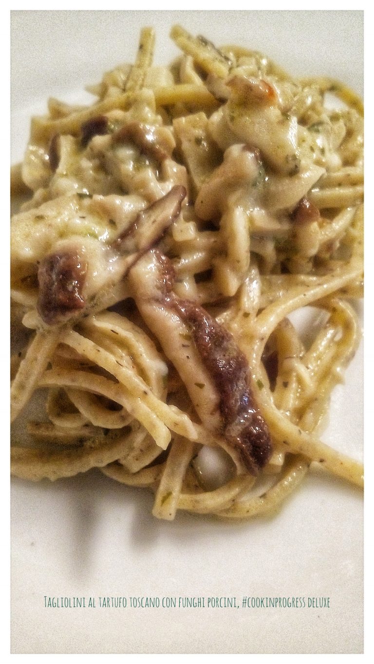 Tagliolini deluxe al tartufo di toscana con funghi porcini CookinProgress