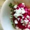 Hummus di barbabietola e feta
