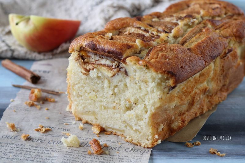 plumcake allo yogurt e mele sofficissimo