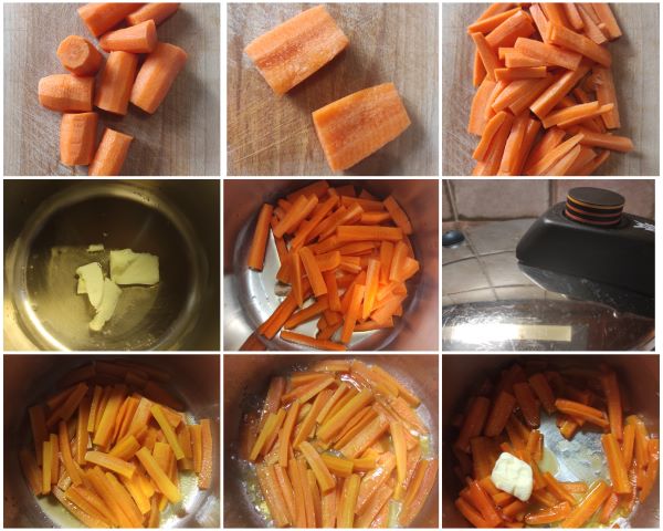 preparazione delle carote al marsala